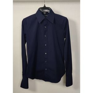 Ralph Lauren Black Label Women's Navy Shirt Size 4